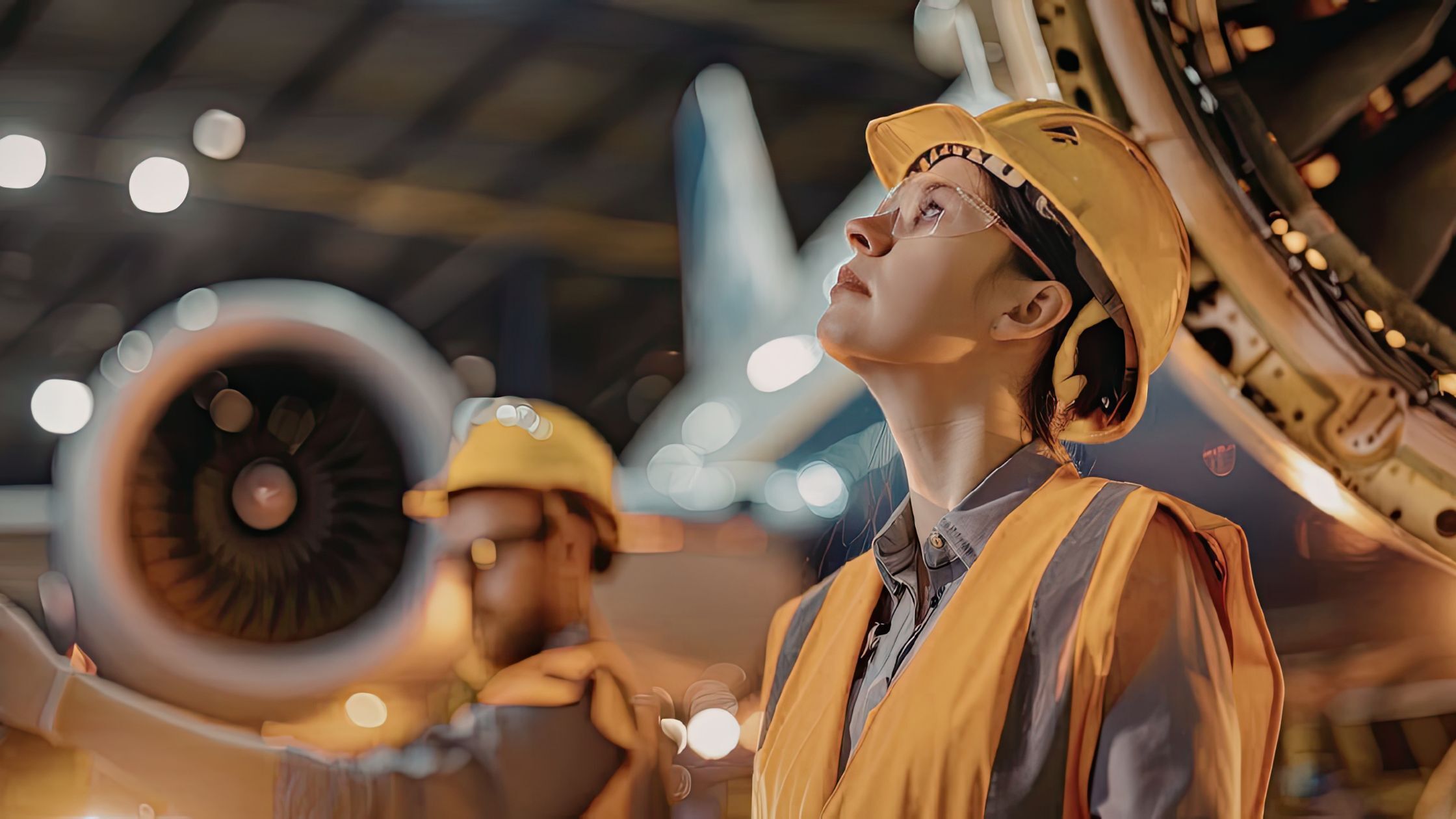 Engineer inspecting parts cleaning process and checking component cleanliness in manufacturing facility.